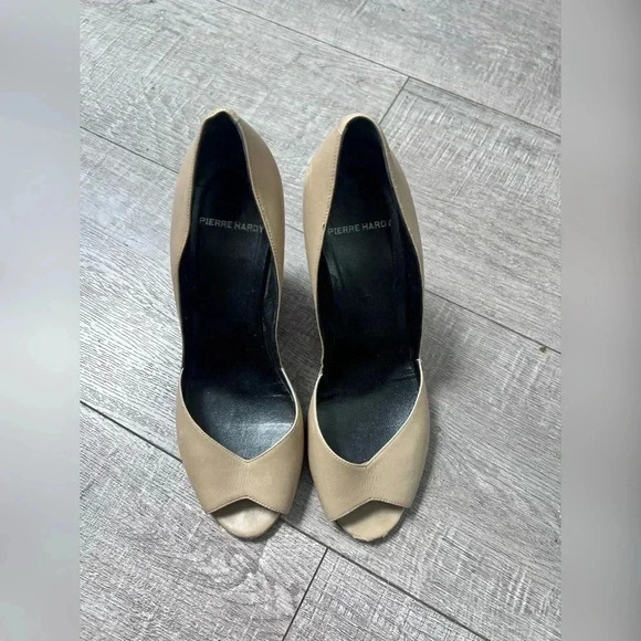 Pierre Hardy Peep Toe Block Nude Heels Size 9 $780 - Picture 4 of 4